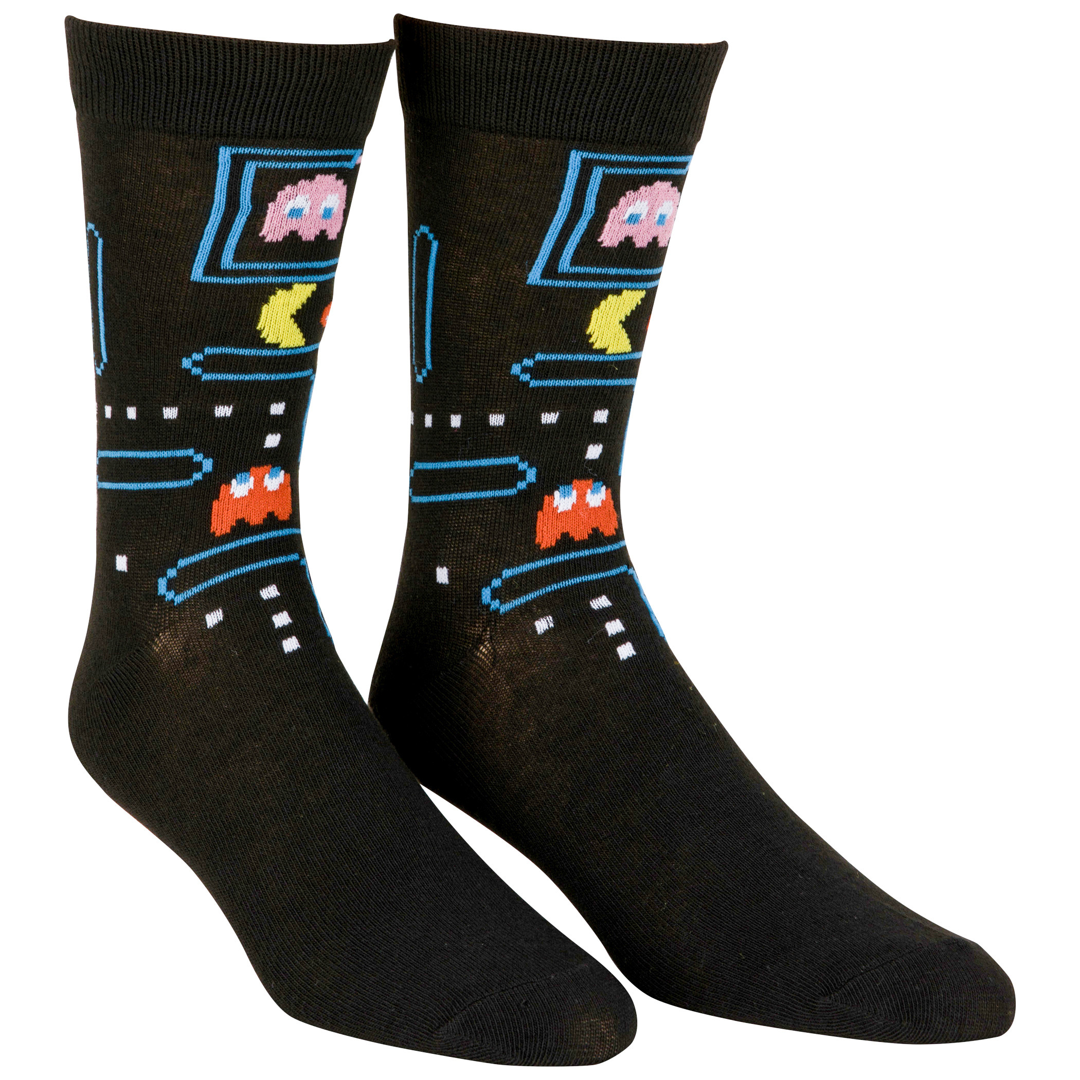 Pac-Man Maze and Logo Men's Crew Socks 2-Pack
